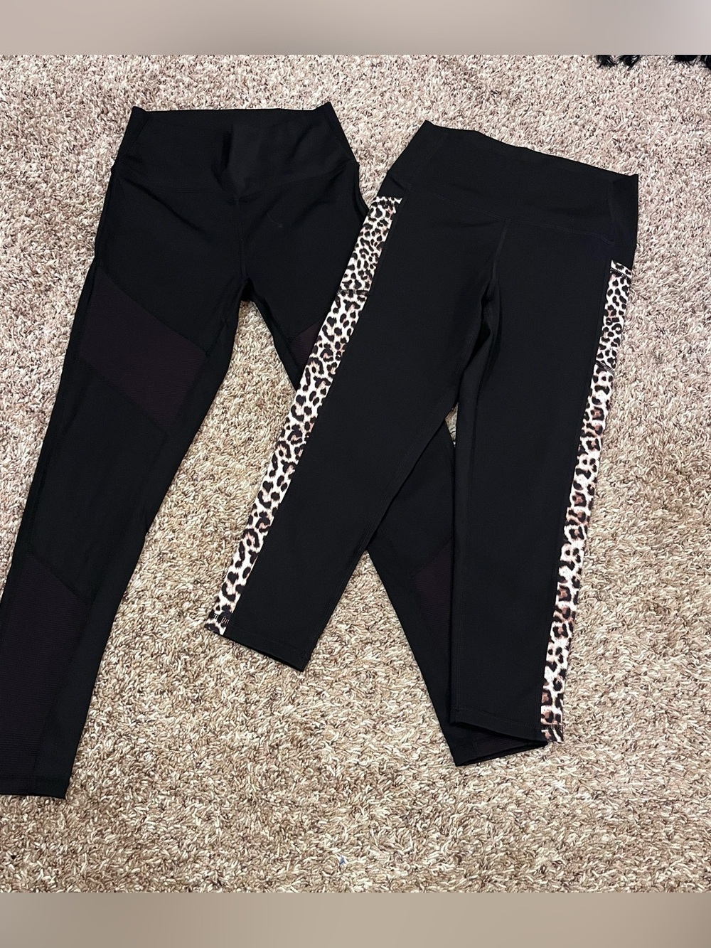 Zyia Active Leggings Bundle Womens Size 6-8 Black Cheetah Moto Animal Print Gym